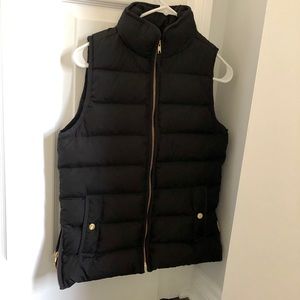 J. Crew Black Puffer Vest XXS